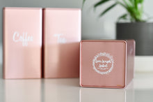 Load image into Gallery viewer, Set of 3 Square Tin Canisters (with labels included!)