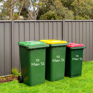 Wheelie Bin Decals - House Number & Street