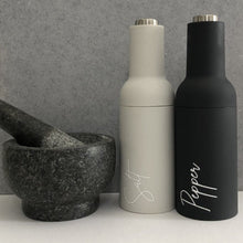 Load image into Gallery viewer, 2 x Electric Salt &amp; Pepper Grinders with Labels
